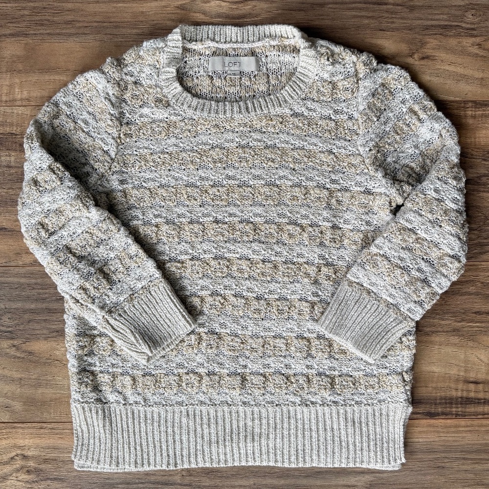 LOFT Chunky Open Knit Sweater